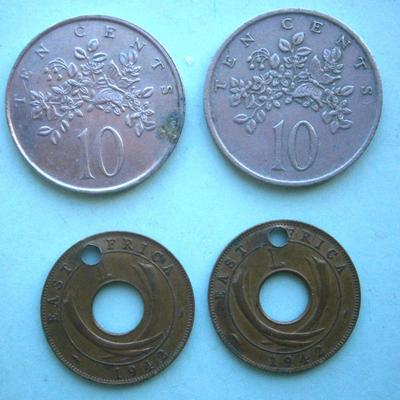 JAMAICA & EAST AFRICA (4) Old Coins