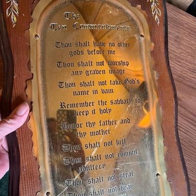 Homco 10 Commandments plaque