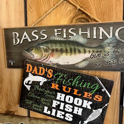 Lot of Fishing Signs