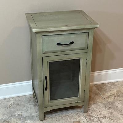 Small Sage Cabinet With Glass Front ~ *Read Details
