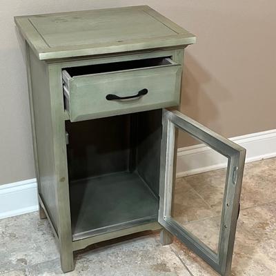Small Sage Cabinet With Glass Front ~ *Read Details