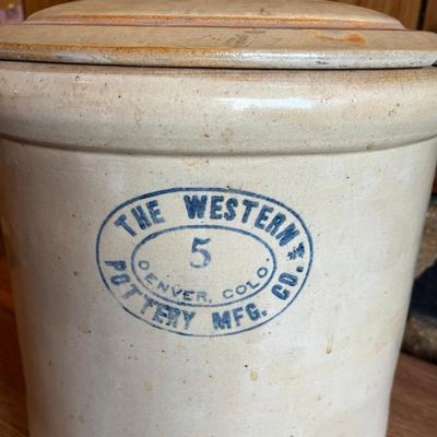 Western 5 Gallon Crock w/ Lid