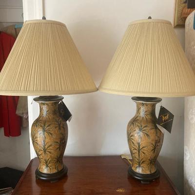 Pair of decorative bedside lamps