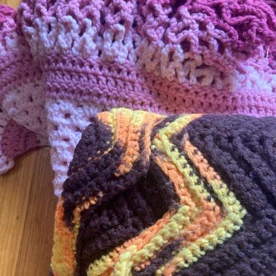 Lot of  Wool blankets & Afghan throws