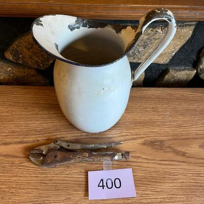 Graniteware pitcher