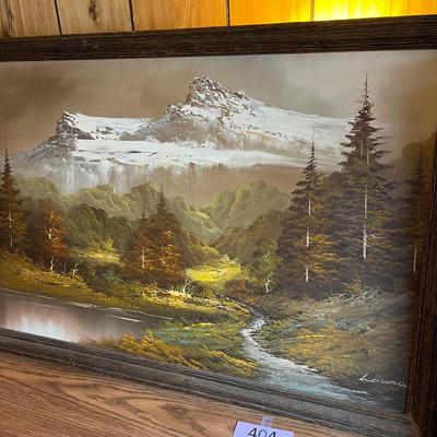 Large Mountain Scene Oild painting