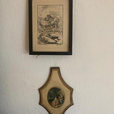 2 small vintage prints