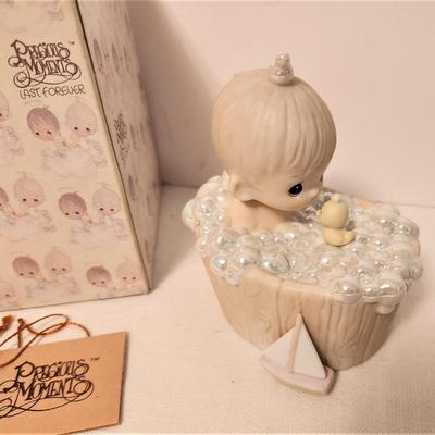 Lot #165  Precious Moments Figurine - A Tubfull of Love - very cute