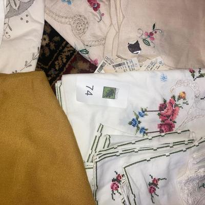 Large lot of vintage linens