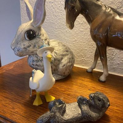 Lot of Animal Figurines in glass and ceramic