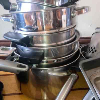 Lot of cookware and random flatware