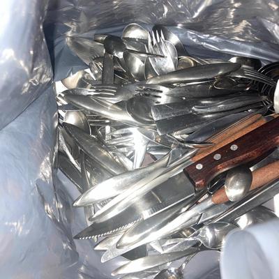 Lot of cookware and random flatware