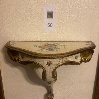 Antique demilune wall consule