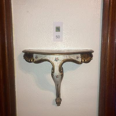 Antique demilune wall consule