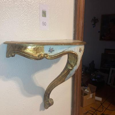 Antique demilune wall consule