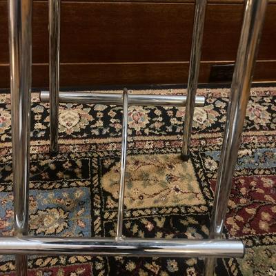 Modern Leather & Chrome bar height chairs