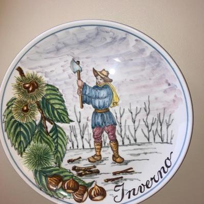 Grouping of wall plates from various countries
