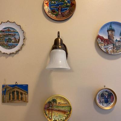 Grouping of wall plates from various countries