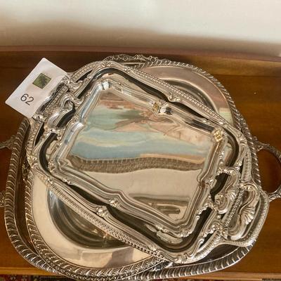 Large lot of silver plate and metal items