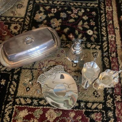Large lot of silver plate and metal items