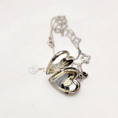 Lot #166  Heidi Klum Sterling Silver Chain with Heart Shaped Locket