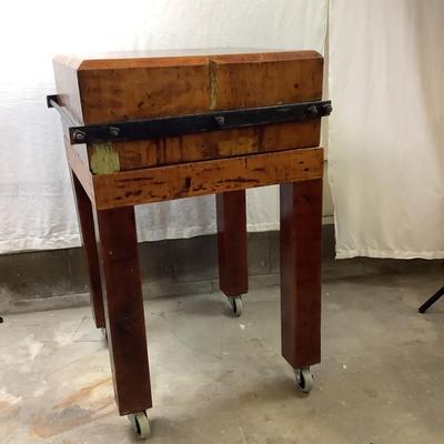 1458 Antique PA. Butcher Block Table
