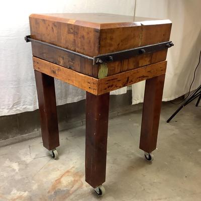 1458 Antique PA. Butcher Block Table
