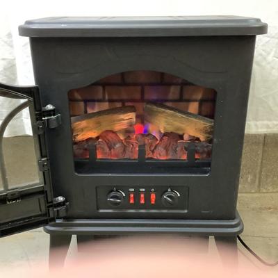 1459 Will Brands Electric Wood Stove Style Heater with Remote