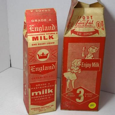 ENGLAND MILK PAPER CONTAINERS