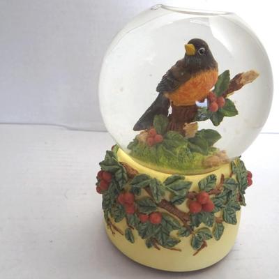 BIRD SNOW GLOBE MUSIC BOX