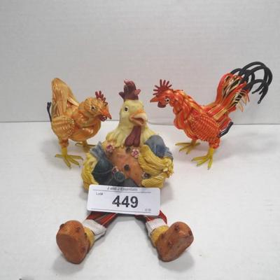 ROOSTER FIGURINES