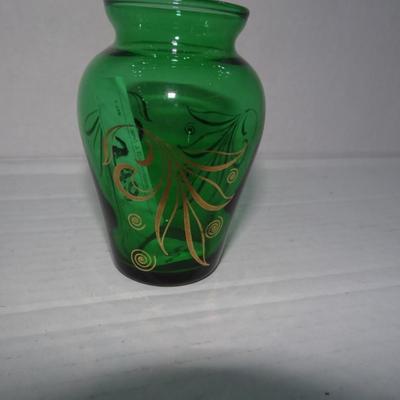 Small Green Vase Anchor Hocking