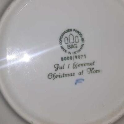 B & G COPENHAGEN PORCELAIN 1971 XMAS PLATE