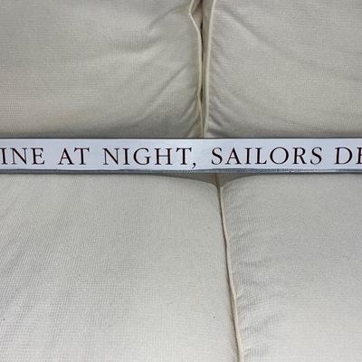 1590 Red Wine Sailors Delight Hand Painted Wooden Sign