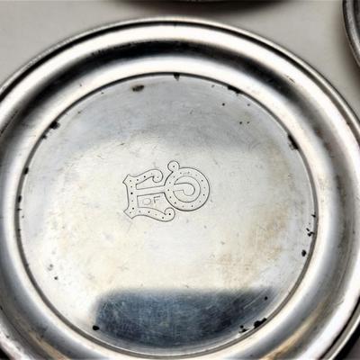 Lot #177  ADLER Sterling Silver Mardi Gras Elves of Oberson Coasters, Nut Dish, Ashtray