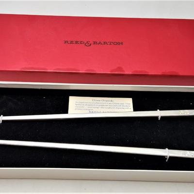 Lot #179  Pair Silver Plate Reed & Barton Chopsticks