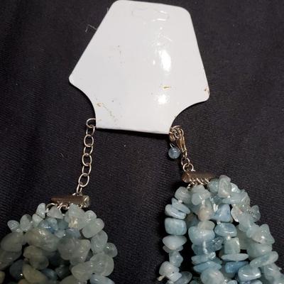 Aquamarine Quartz Chip Necklace