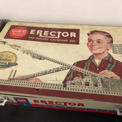 Vintage Erector â€˜The Rocket ðŸš€ Launcher Setâ€™ (Gilbert)