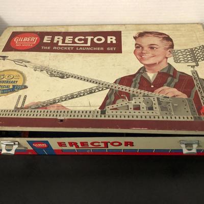 Vintage Erector â€˜The Rocket ðŸš€ Launcher Setâ€™ (Gilbert)