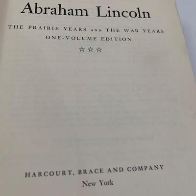 ABRAHAM LINCOLN The Prairie & War Years CARL SANDBURG