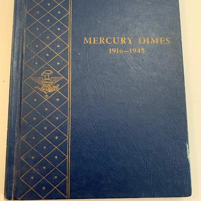 SILVER Mercury Dimes 1916-1945 In Collectors Book 60 SILVER DIMES