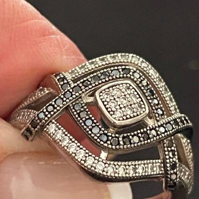 STERLING SILVER WITH AUTHENTIC DIAMONDS
