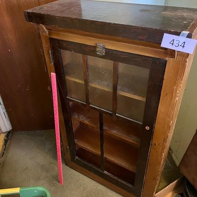 Vintage Glass front Book Case