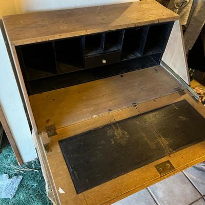 Antique drop front secretary