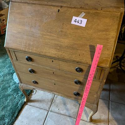 Antique drop front secretary