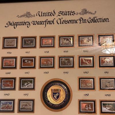 Ducks Unlimited United States Migratory Waterfowl Birds CloisonnÃ© Pin Collection 1934 to 1999