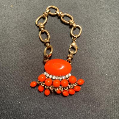 Orange Chained Fashion Bracelet