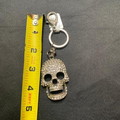 Skull Sparkly Keychain
