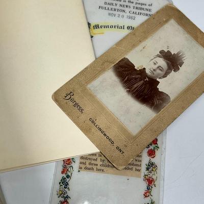 Lot of Vintage Peculiar Family Artifacts Keepsakes Black & White Photographs, Cabinet Cards, Letters & More