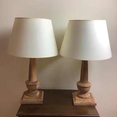 504  Pair of Wood Turned Decorative Lamps